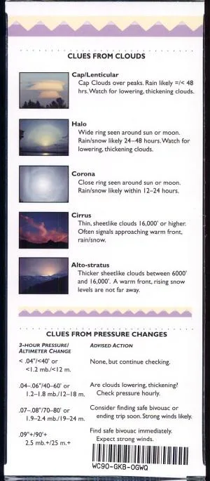 Mountain Weather: Backcountry Forecasting and Weather Safety for Hikers, Campers, Climbers, Skiers, and Snowboarders
