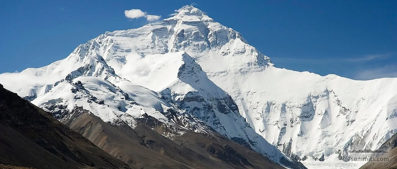 Mount Everest North Face seen from the path to base camp, Tibet