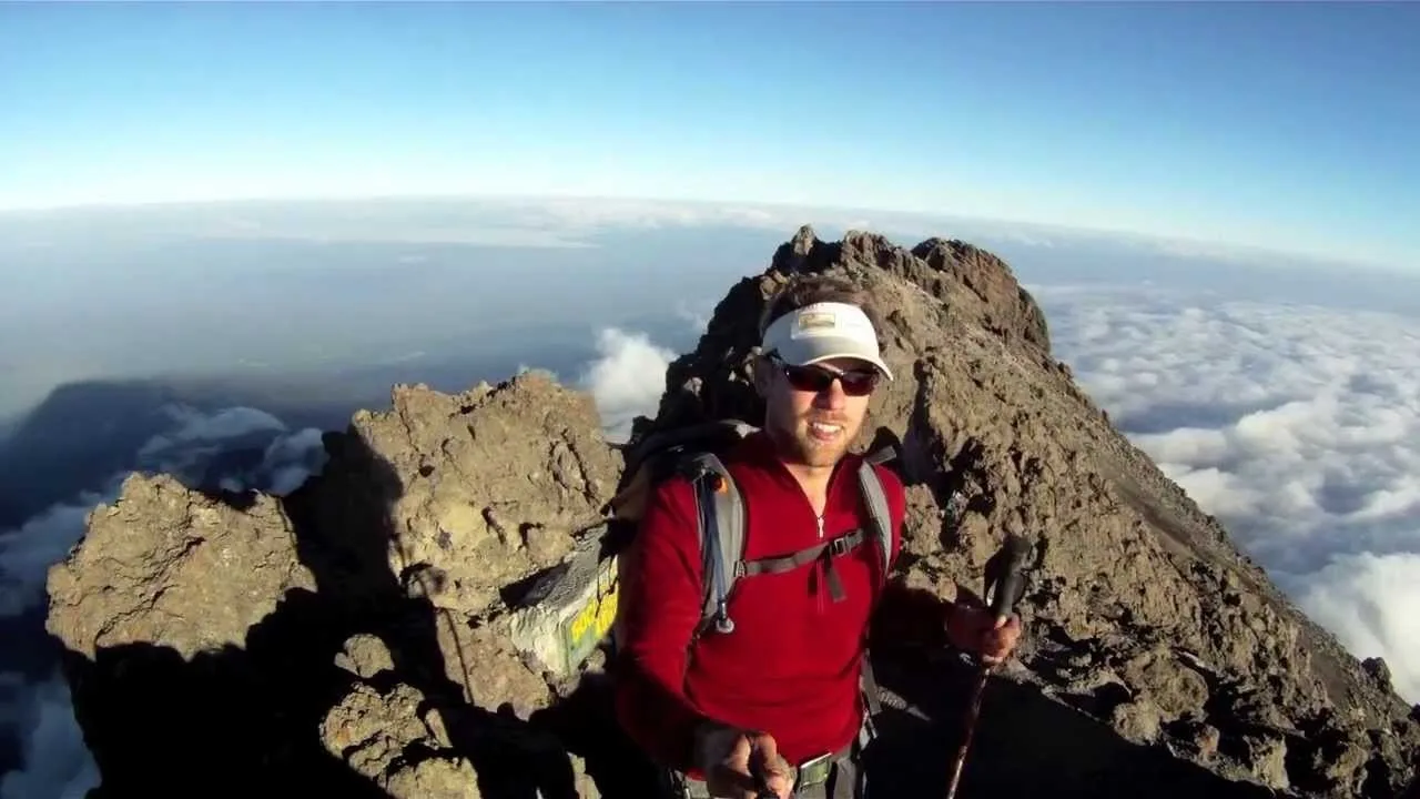 Still from the video “Climbing Mt. Meru, Arusha National Park, Tanzania.” (Ben L)