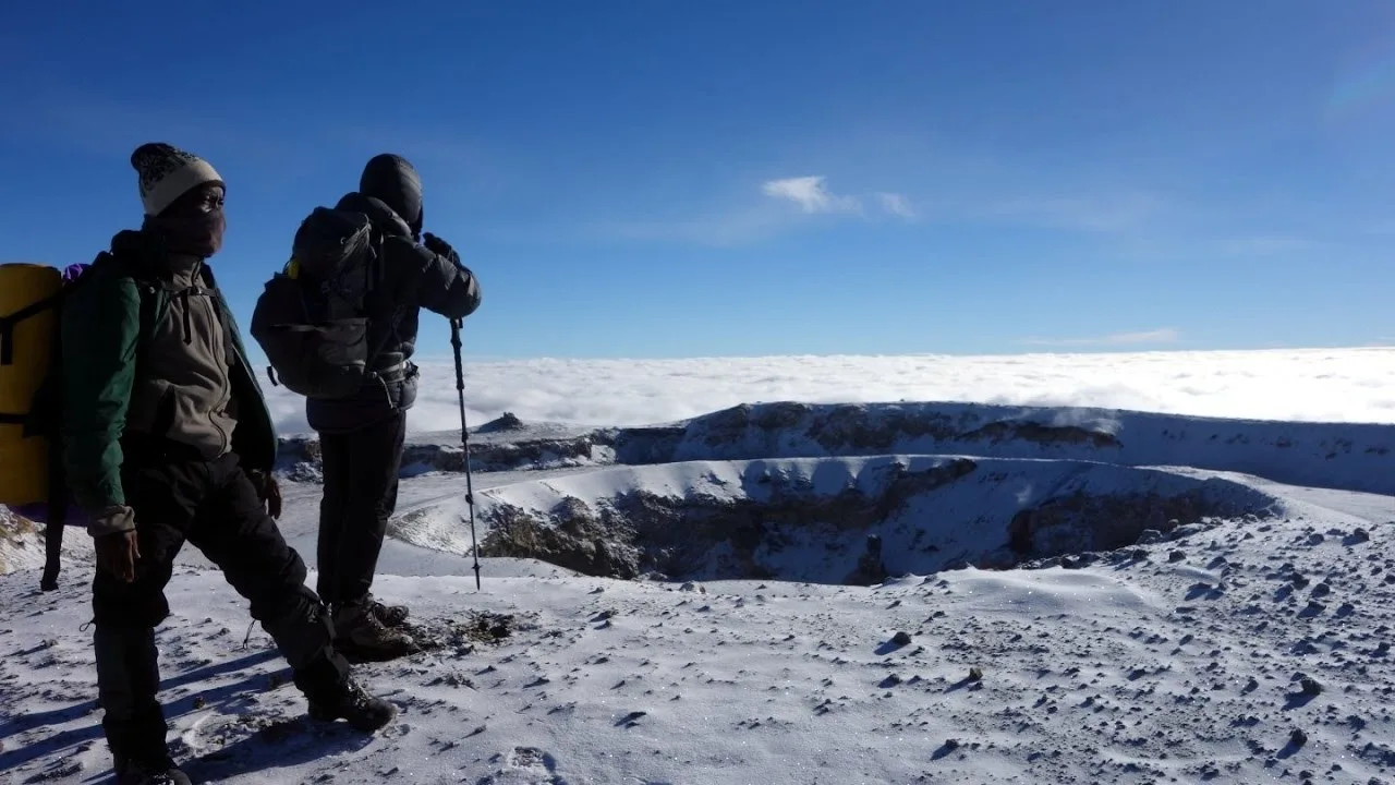 Still from the video “Exploring the three craters of Kilimanjaro” (Mark Horrell)