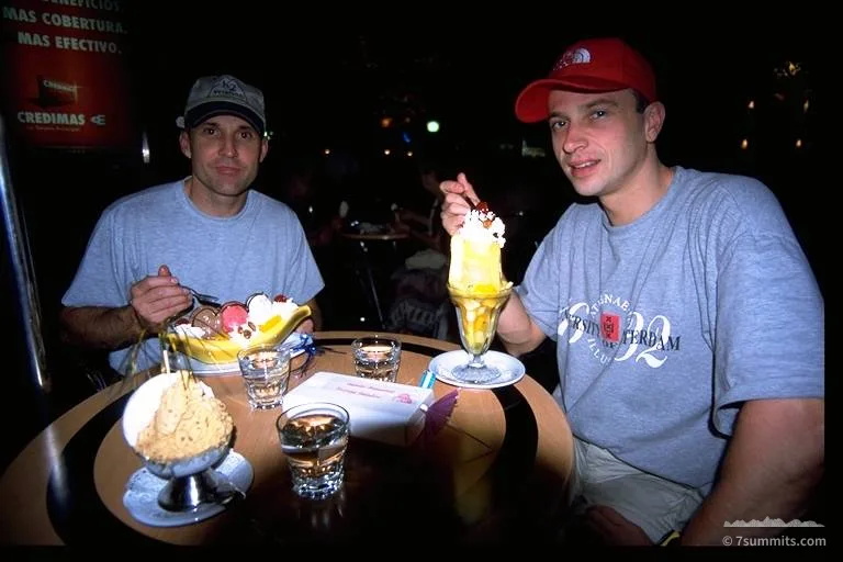 Don & Erik enjoying some extra calories