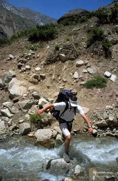 Justin, jumping one of the smaller rivers