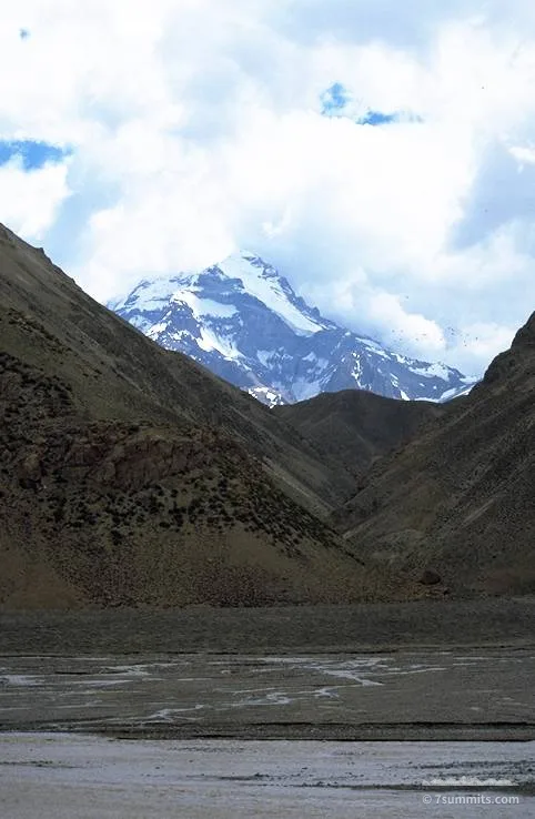 First view of Aconcagua from CdP