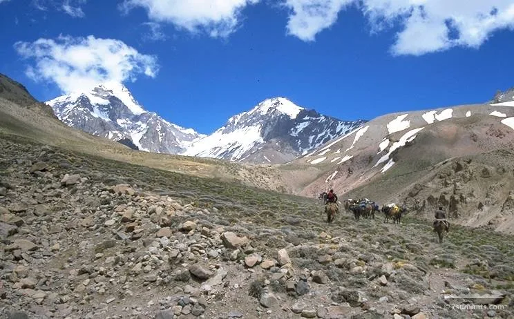 Photograph from “Aconcagua by the Falso de los Polacos, December 2000”