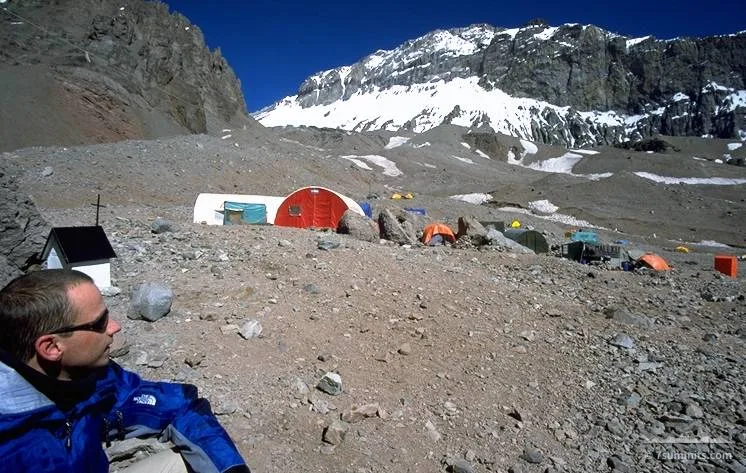 Erik and Base camp: Plaza Argentina