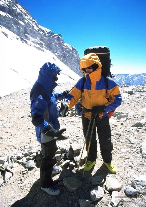 Saying goodbye to Mike at camp I