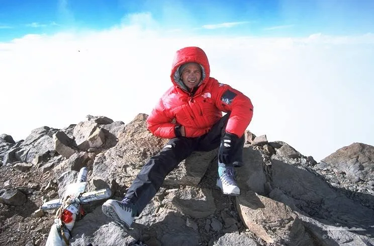Photograph from “Aconcagua by the Falso de los Polacos, December 2000”