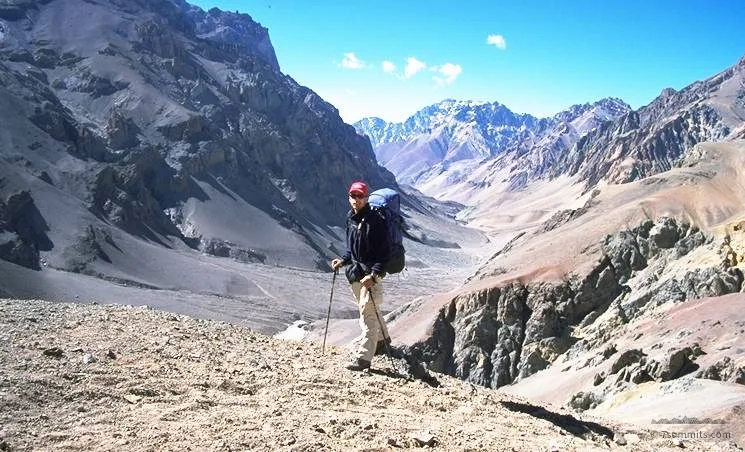 Erik in front of Horcones valley