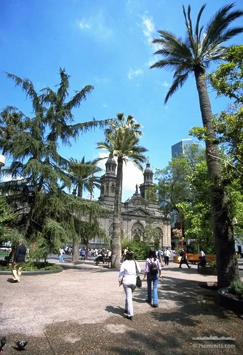 One of the nice squares in Santiago