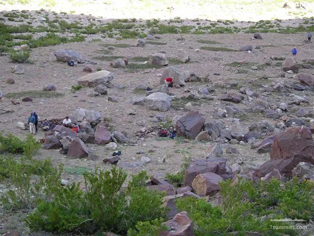 Our first camp at 2800m, Vacas valley, Polish traverse route