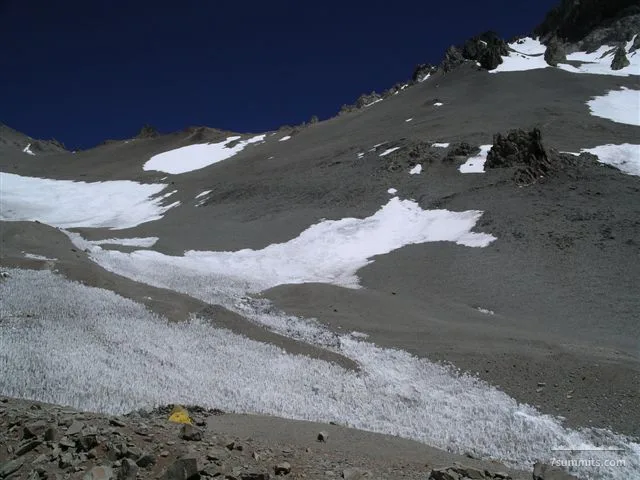 View up towards the direction of camp 2 taken from camp1