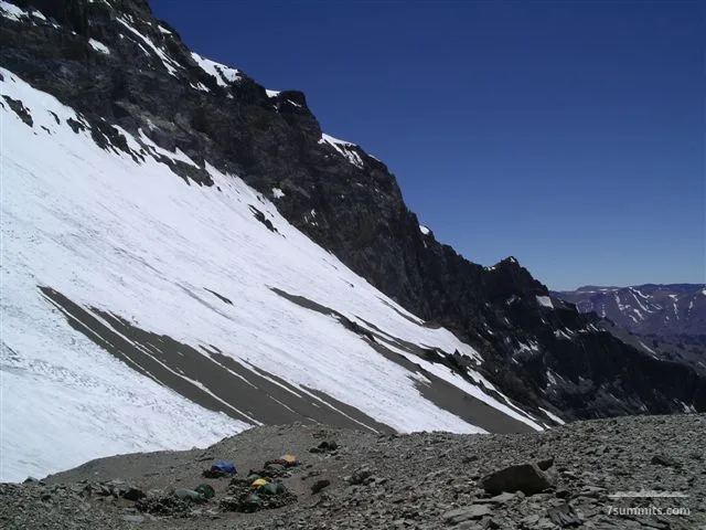 Views from Camp one, just behind the ridge is the track up from basecamp