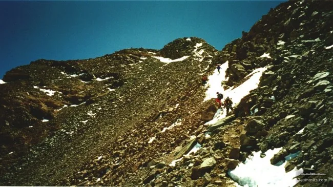 Halfway Canaleta towards the summit