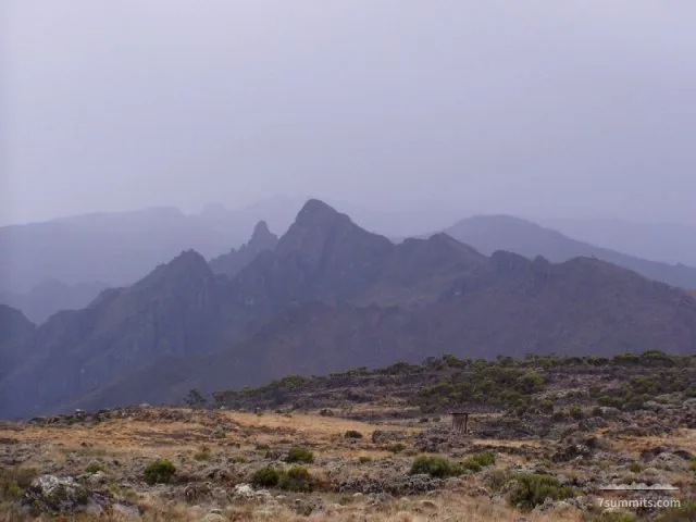 View of Shira ridge from Shira Hut