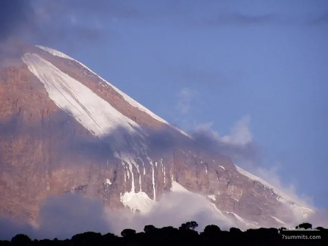 Kili's Breach Wall from Shira Hut