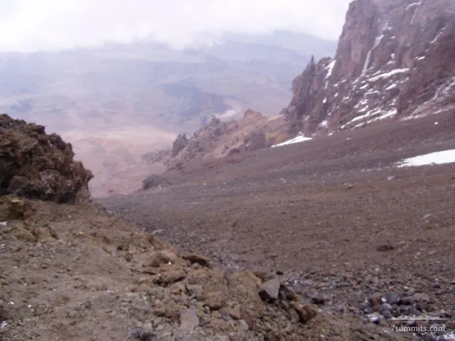 Looking down from the Western Breach