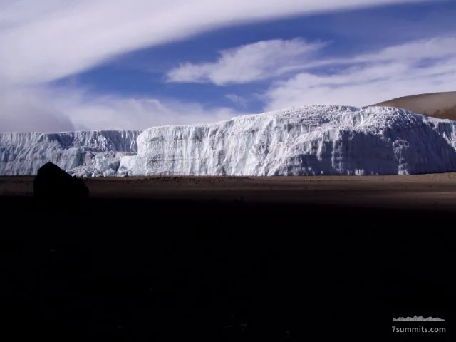 Furtesmger Glacier, under amazing blue skies.
