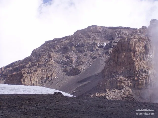 The short climb left, from the crater rim.