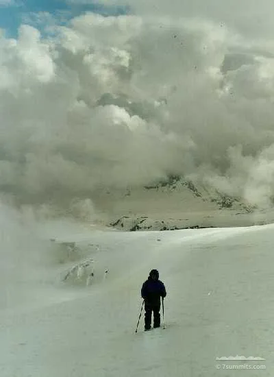 Saskia, below Pastukhov rocks, 4800m