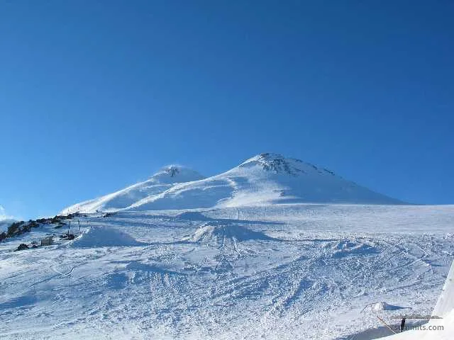 The twin summits from the Barrels