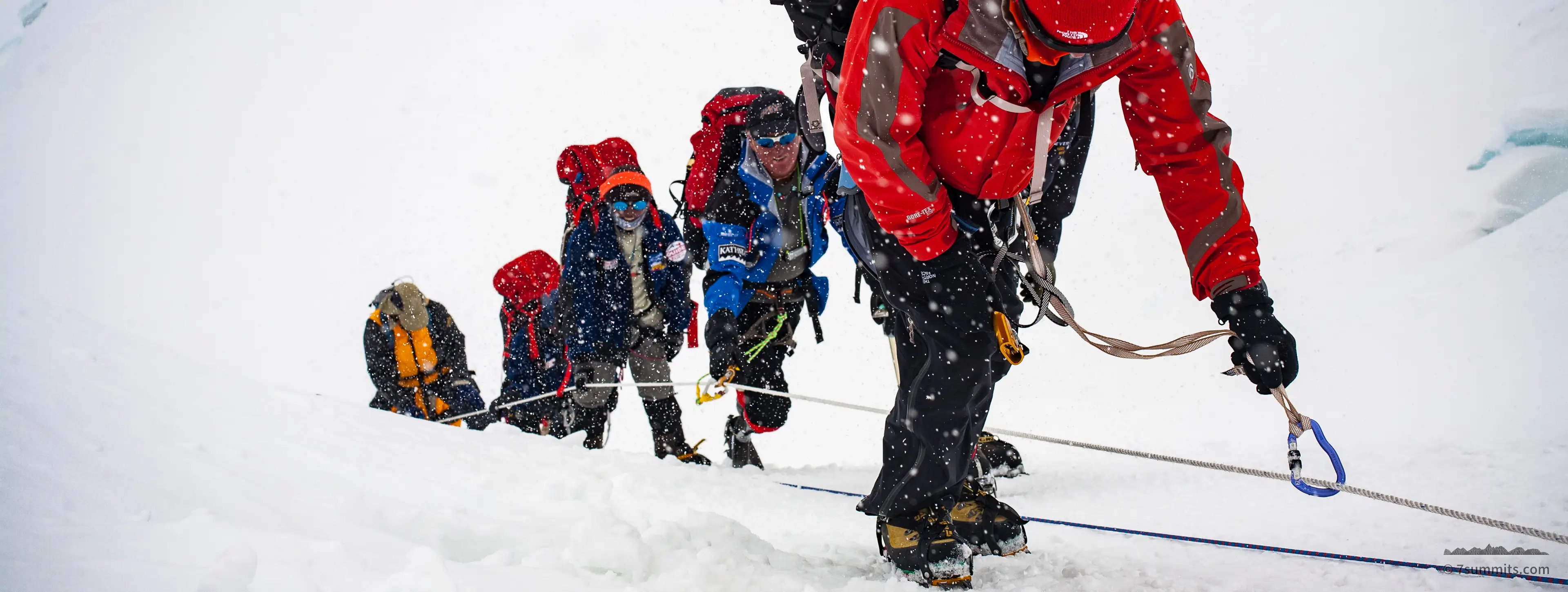 Climbers towards Northcol, Mount Everest